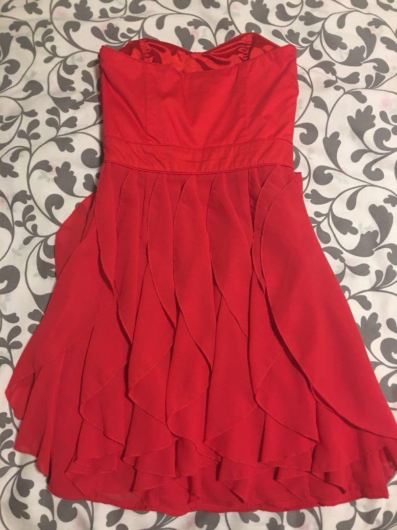 fcuk red dress