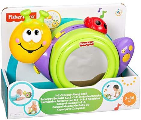 Fisher price Snail toy (Category: Infant Playtime) located in Manila. Submitted by myxstyle27 (Listing ID 201530795, Image 1). Description: Features & details Three play modes include tummy time, sit & play and crawl-along Rockin’, light-up, musical fun Switch on & tap head to activate Music, sounds & a light up face stimulate baby’s senses Encourages self-discovery.
