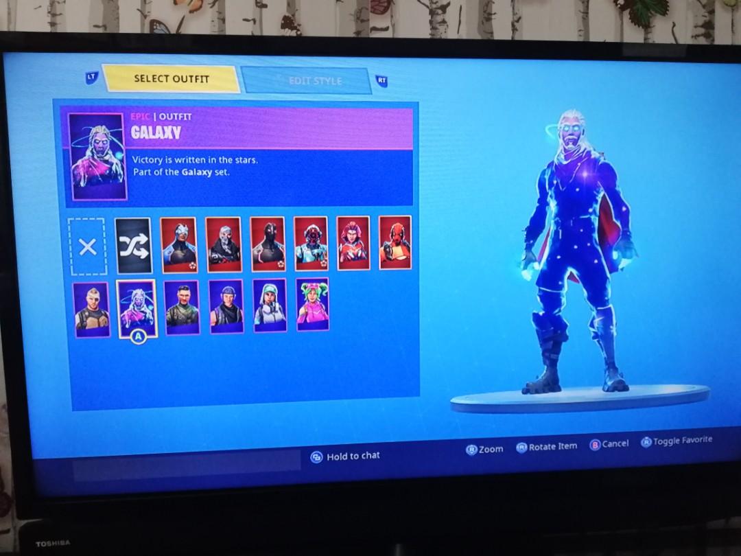 Fortnite Trading Account For A Decent Account Has Galaxy Skin Btw Not Asking For Too Much Also Has 480 Vbucks Toys Games Video Gaming Video Games On Carousell