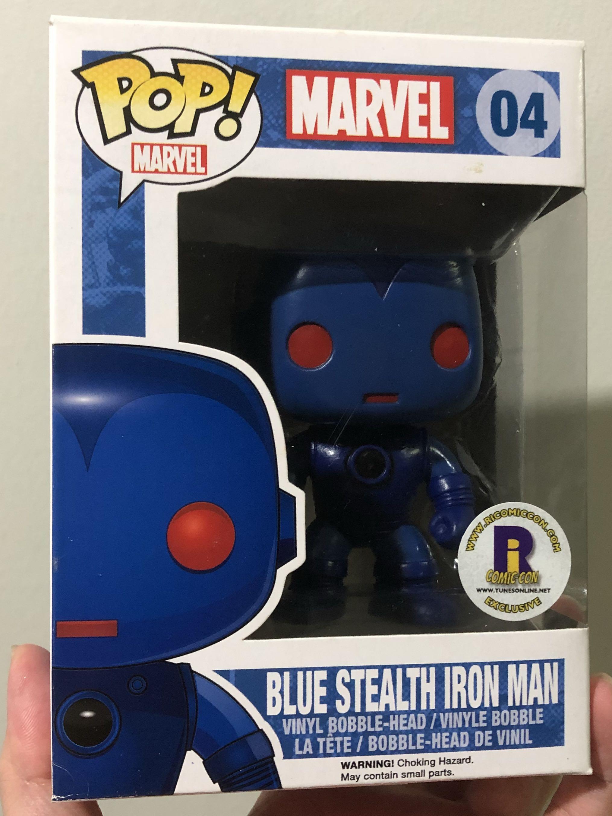 blue stealth iron man funko pop