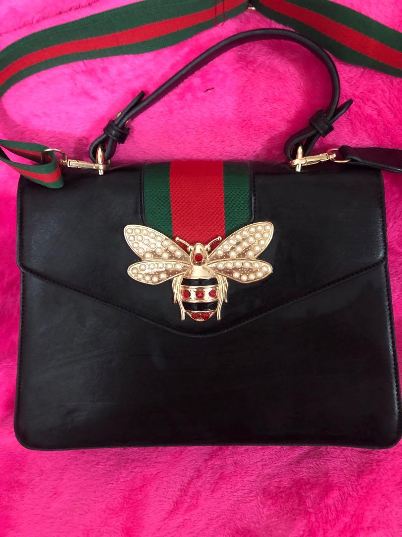 gucci red butterfly bag