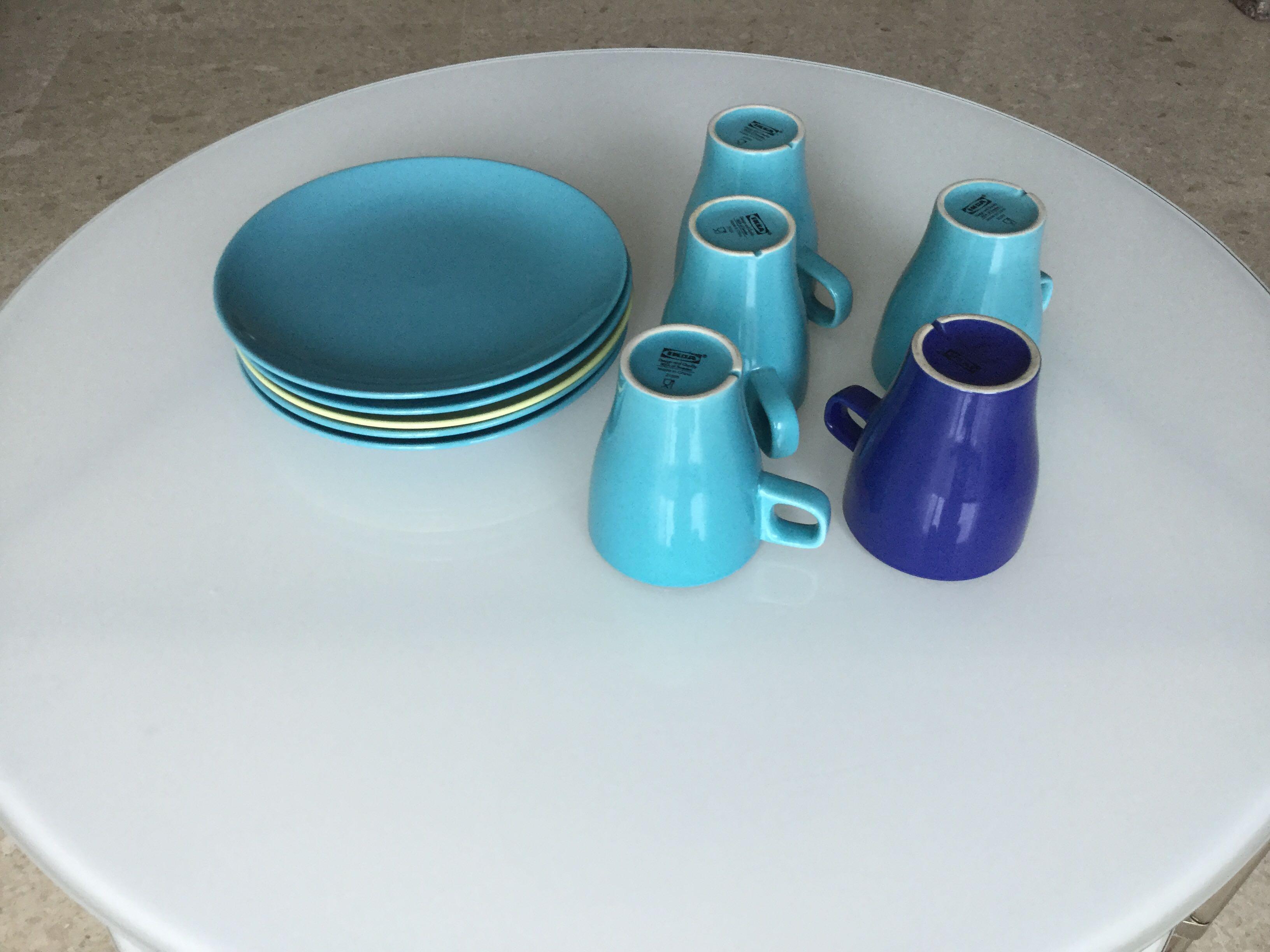 Ikea Dessert Plates And Mugs X5 Home Appliances Kitchenware On Carousell