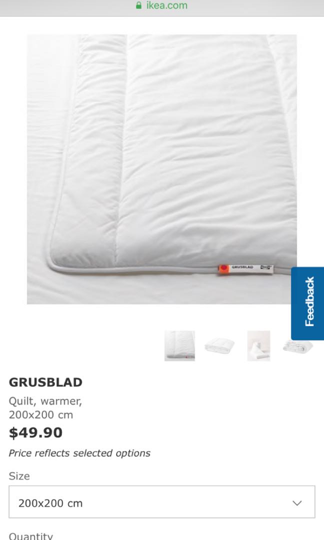 Ikea Quilt Grusblad Furniture Beds Mattresses On Carousell