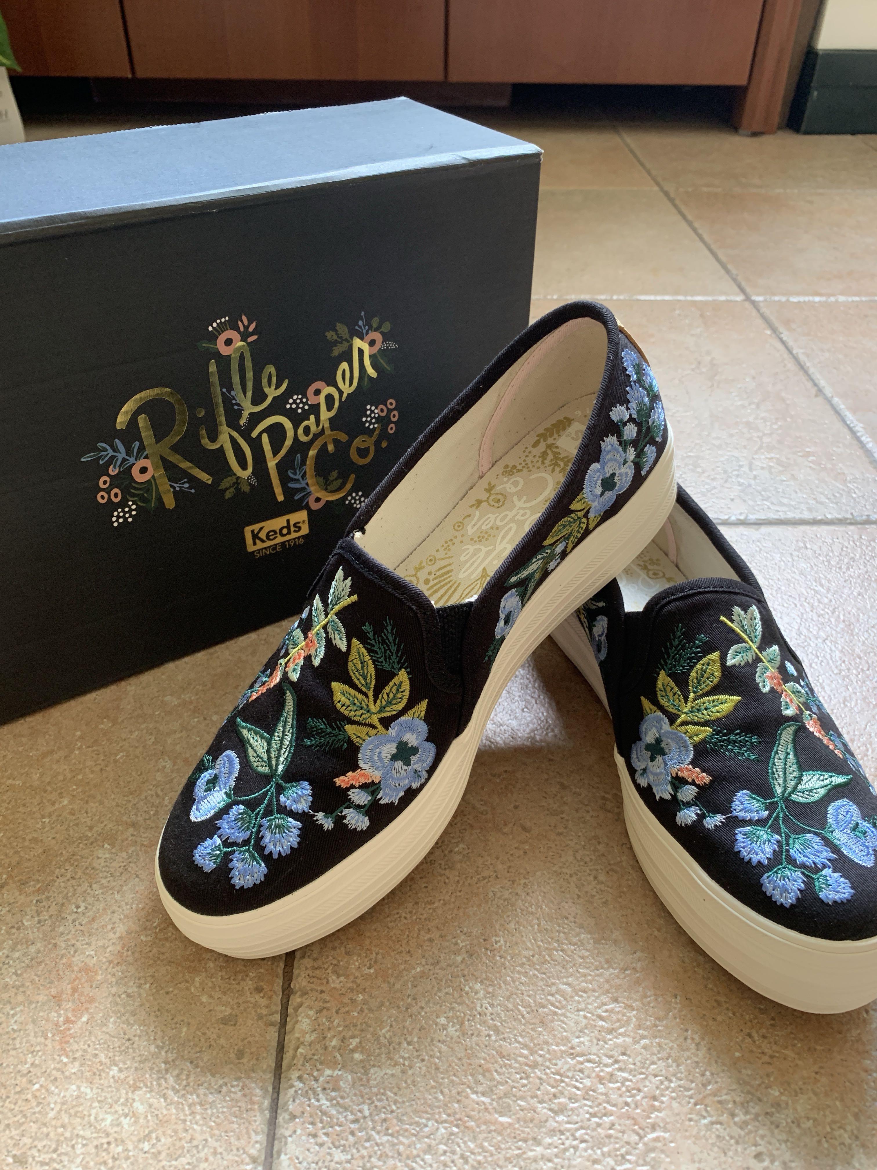 keds embroidered platform sneakers