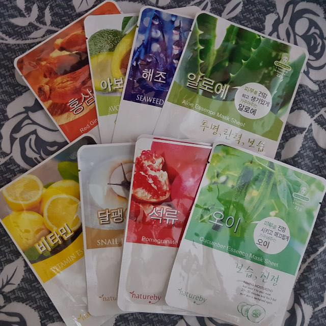 korean natureby face mask health nutrition face masks face shields on carousell