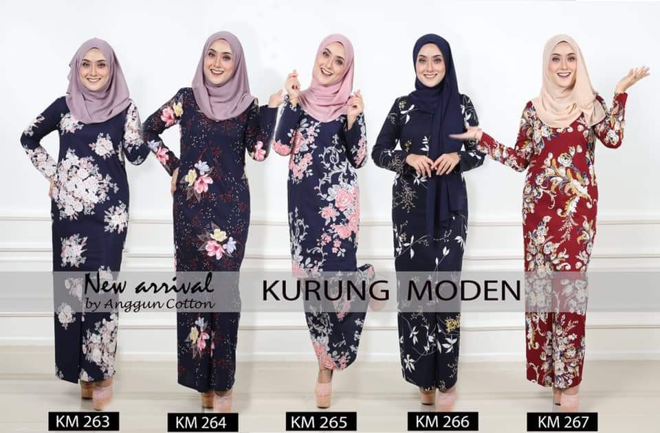 Kurung Moden Cotton By Anggun Cotton Muslimah Fashion Two Piece On Carousell