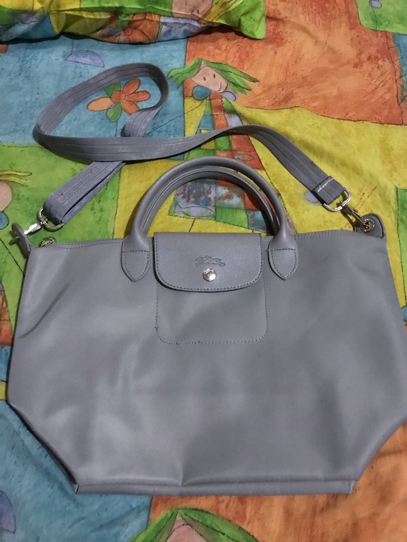 Longchamp grey tote 2025 bag