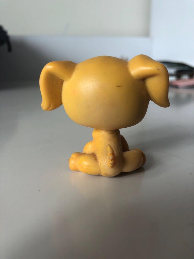 LPS LITTLEST PET SHOP YELLOW DOG, BLUE EYES, Hobbies & Toys, Toys