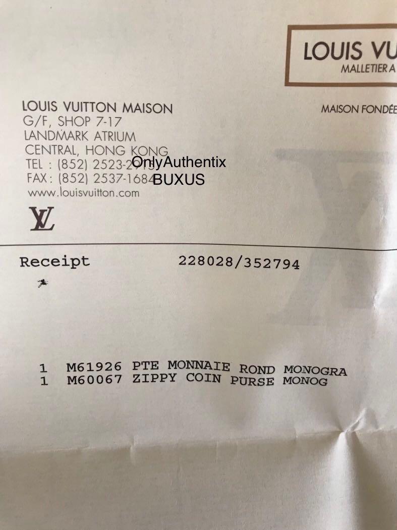 Louis Vuitton Puchased Receipt, Purchased At StarHill At Rm…
