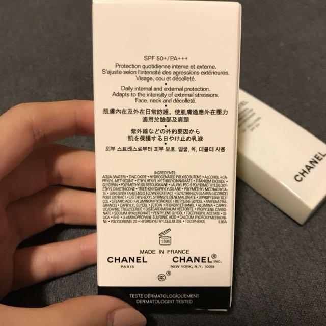 new) CHANEL UV Essentiel Multi-Protection Daily Defender UV SPF50+, Beauty  & Personal Care, Face, Face Care on Carousell