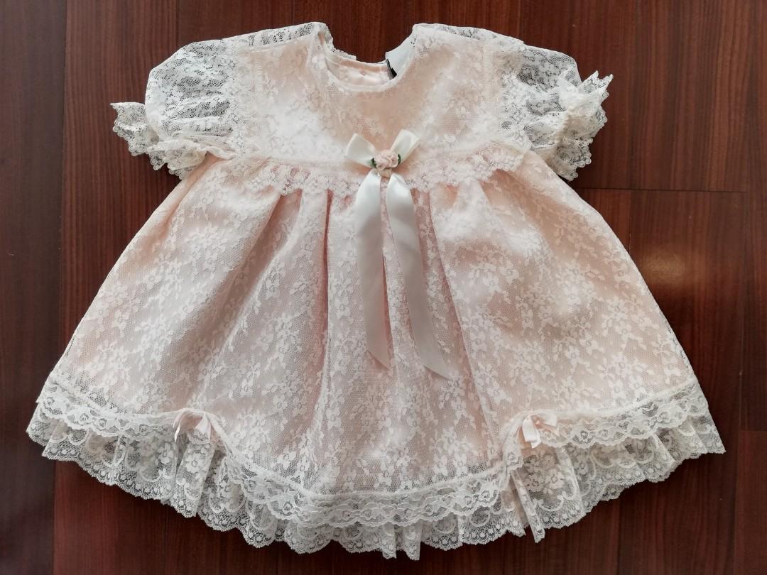 Jolene Vintage Full Lace Baby Dress Made in USA Babies Kids