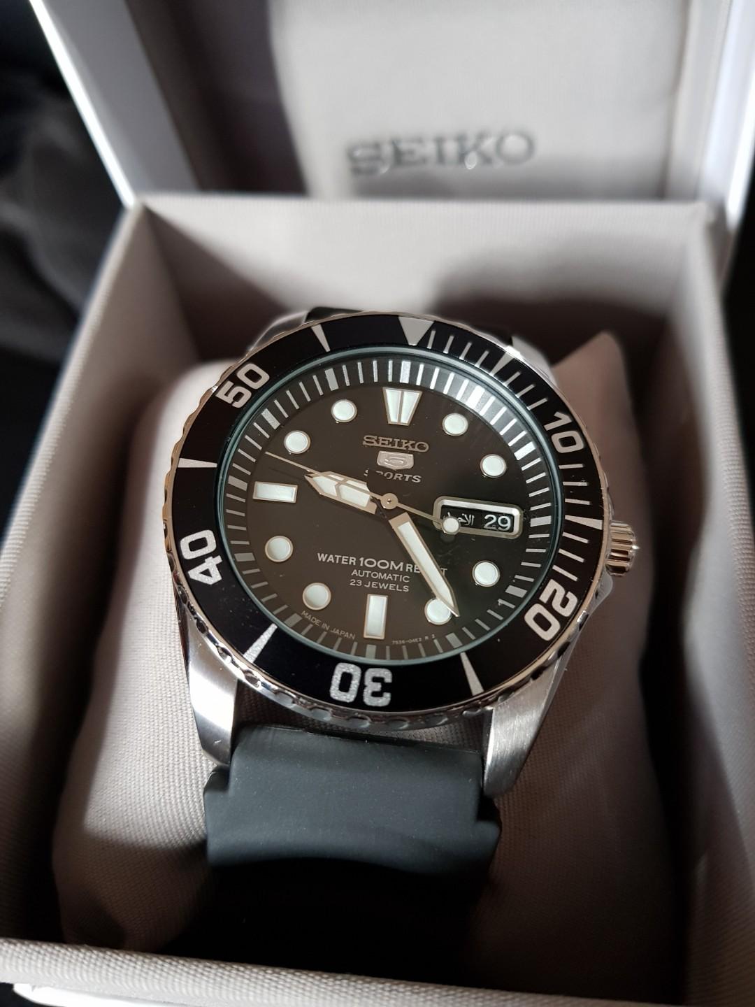 Seiko 5 Sea Urchin Sports Automatic Mens Watch Men S Fashion Watches On Carousell
