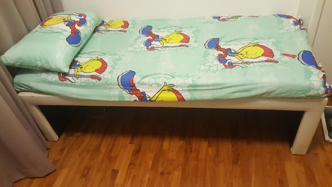 single cot bed with mattress