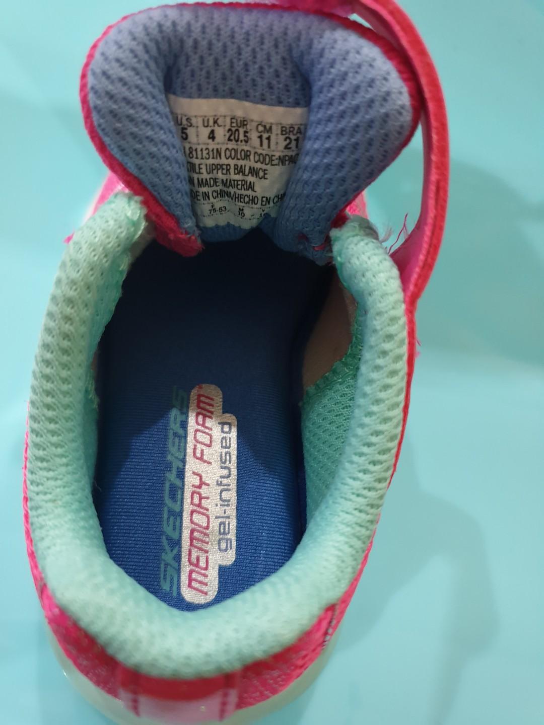 Skechers Memory Foam Gel Infused, Babies & Kids, Babies & Kids Fashion