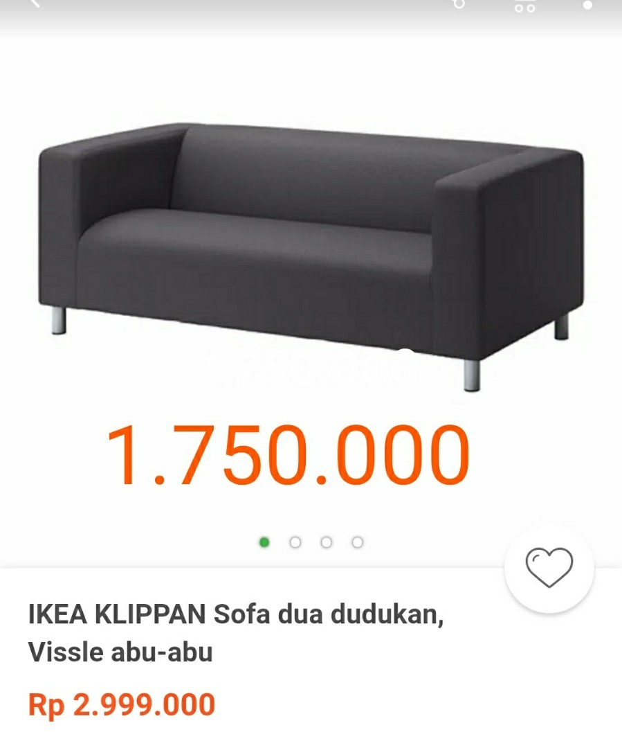 Sofa Ikea Klippan Bagus 3 Seater Preloved Ex Display Home