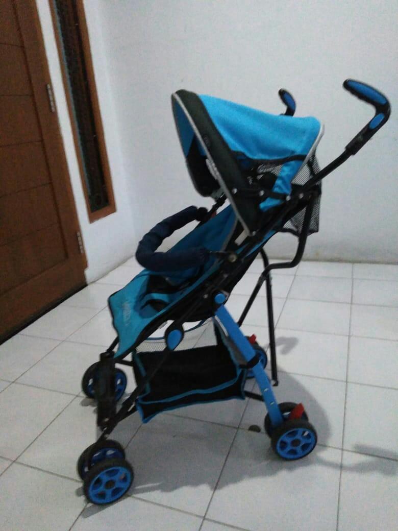 Stroller Pliko Adventure2 Blue, Babies & Kids, Strollers, Bouncers &  Carriers on Carousell