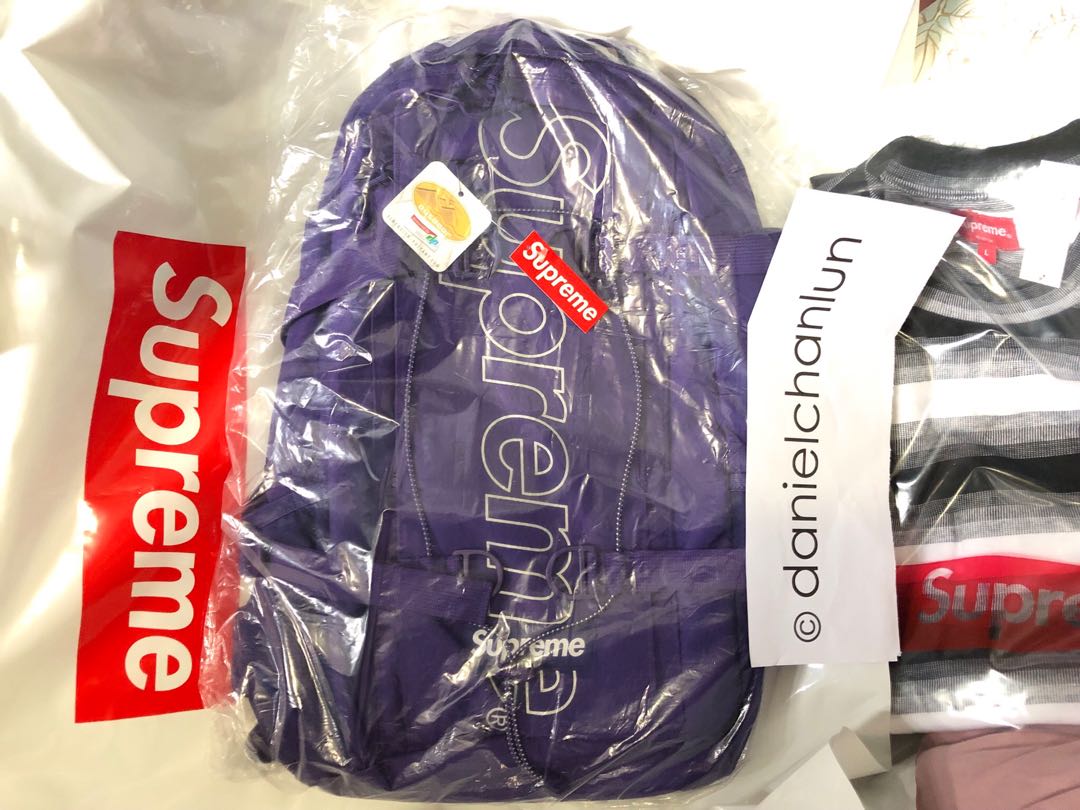 supreme backpack fw18 purple