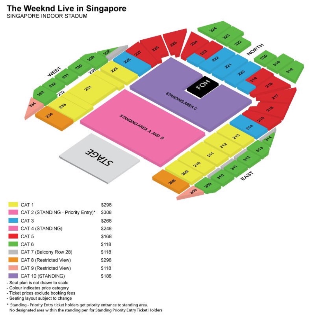THE WEEKND LIVE IN SINGAPORE, Tickets & Vouchers, Event Tickets on