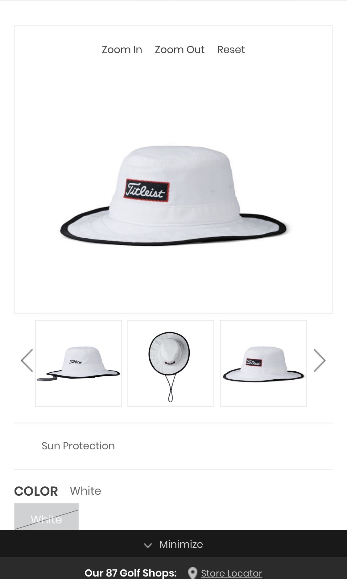 titleist sun bucket hat