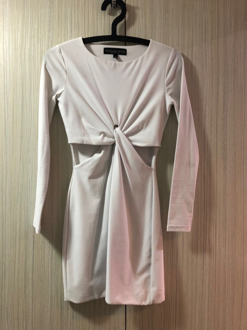 topshop white maxi dress