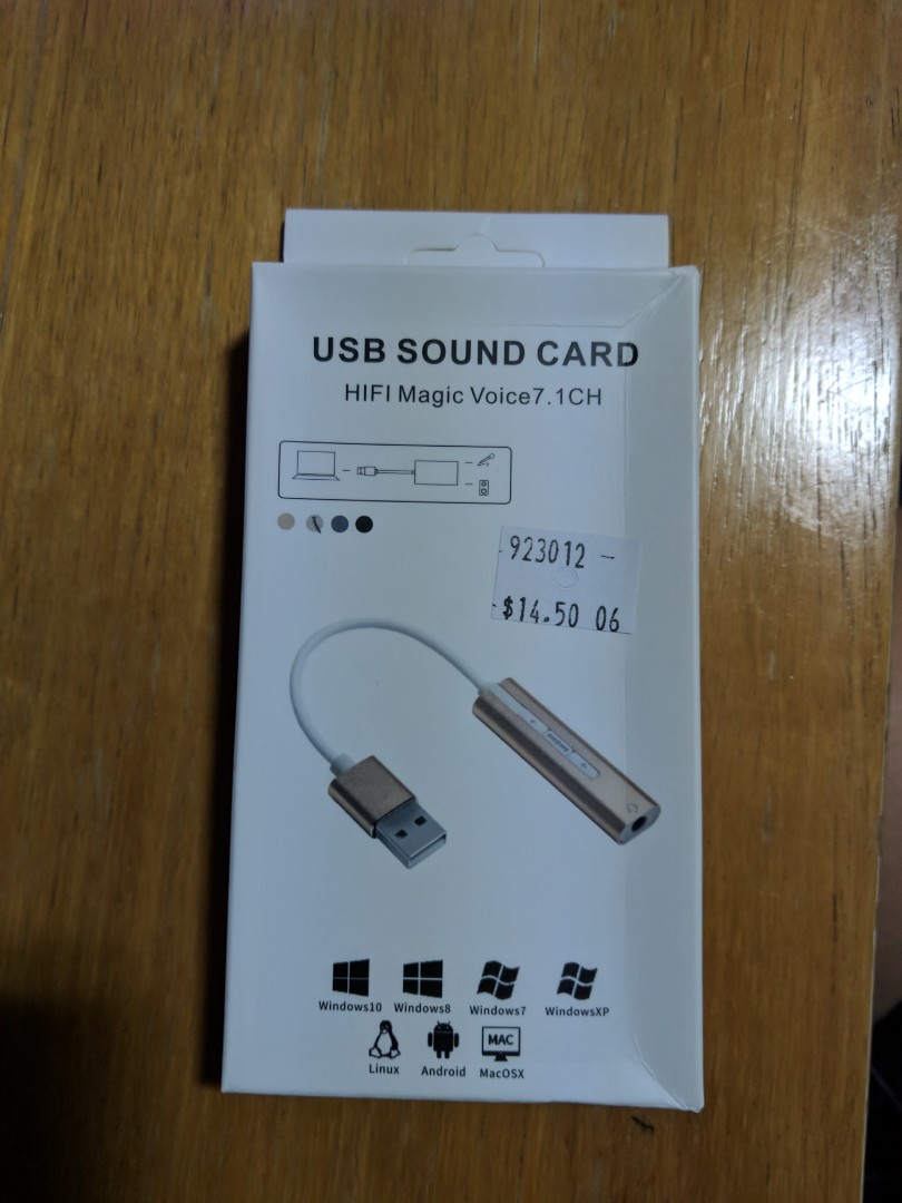 USB Sound Card (Headset to USB, Audio, Headphones & Headsets on Carousell