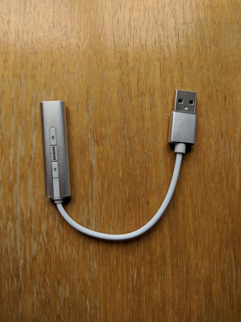USB Sound Card (Headset to USB, Audio, Headphones & Headsets on Carousell