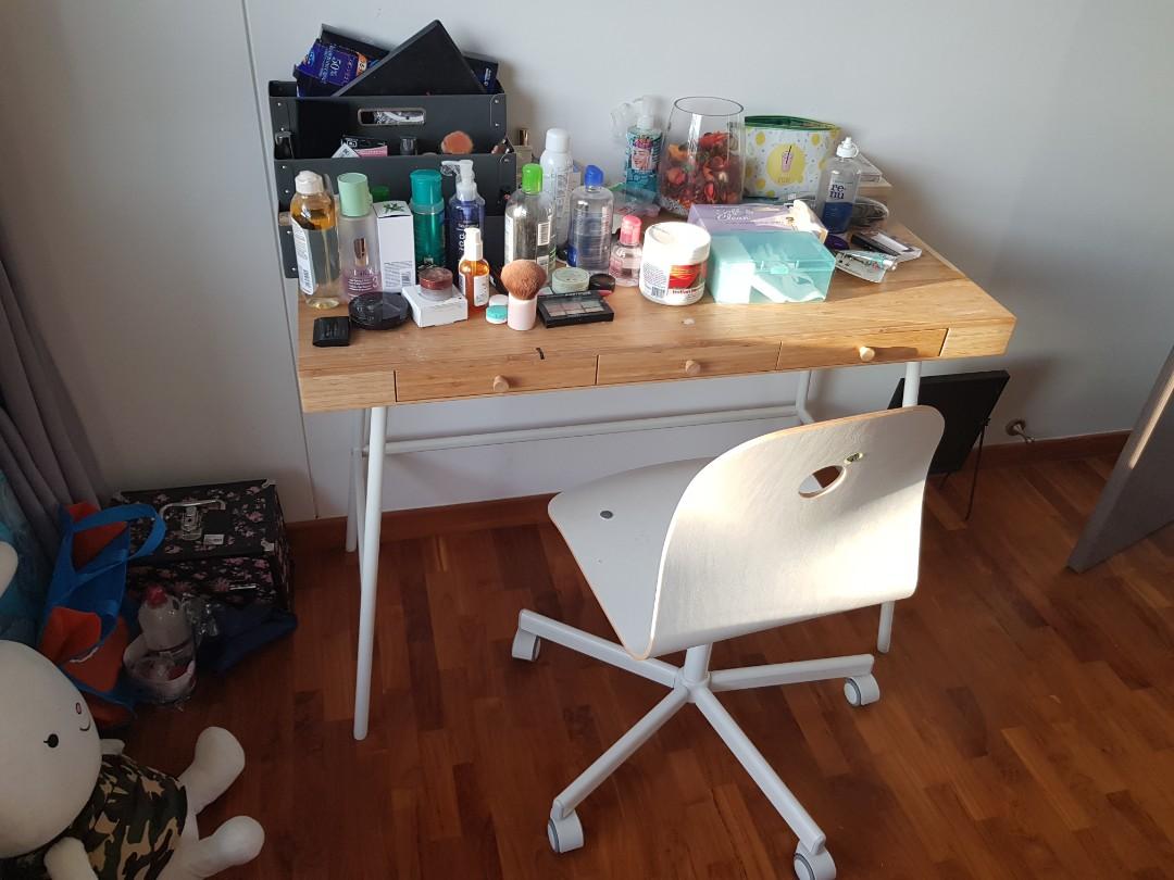 Used Study Table and Chair, Furniture & Home Living, Furniture, Tables