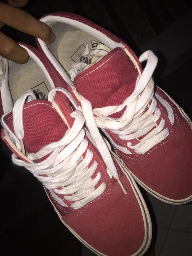 vans old skool red sneakers