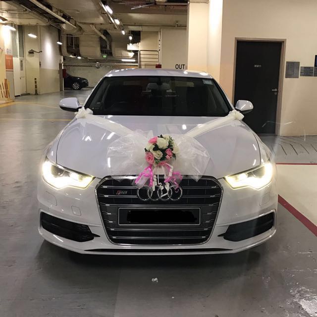 Wedding Car Audi A6 White Bridal Car Cars Vehicle Rentals On Carousell