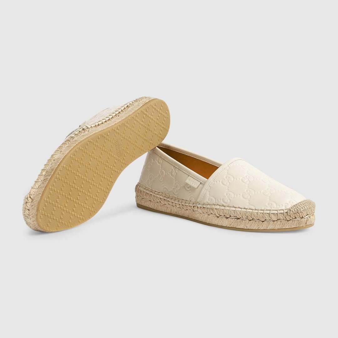 gucci signature leather espadrille