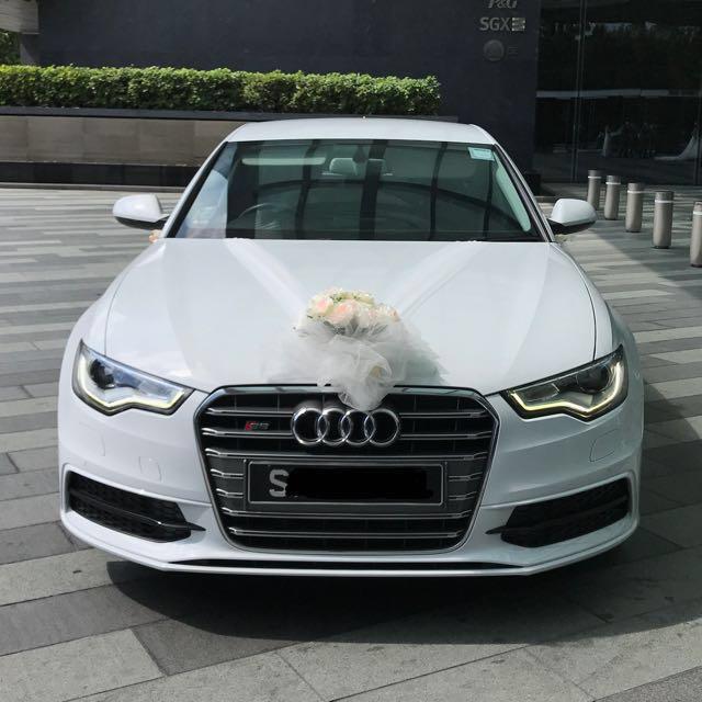 White Wedding Car Audi A6 Cars Vehicle Rentals On Carousell