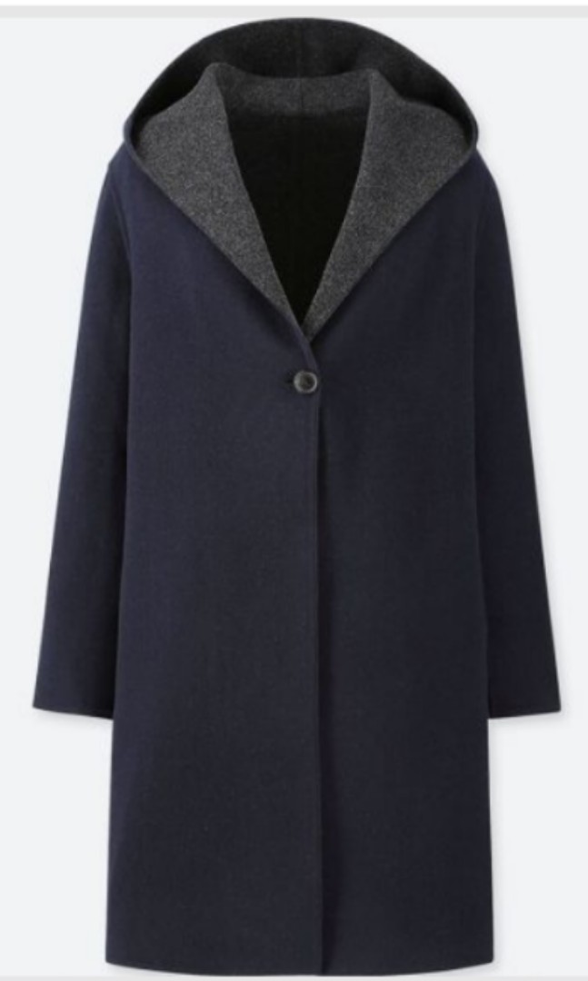 double face hooded coat