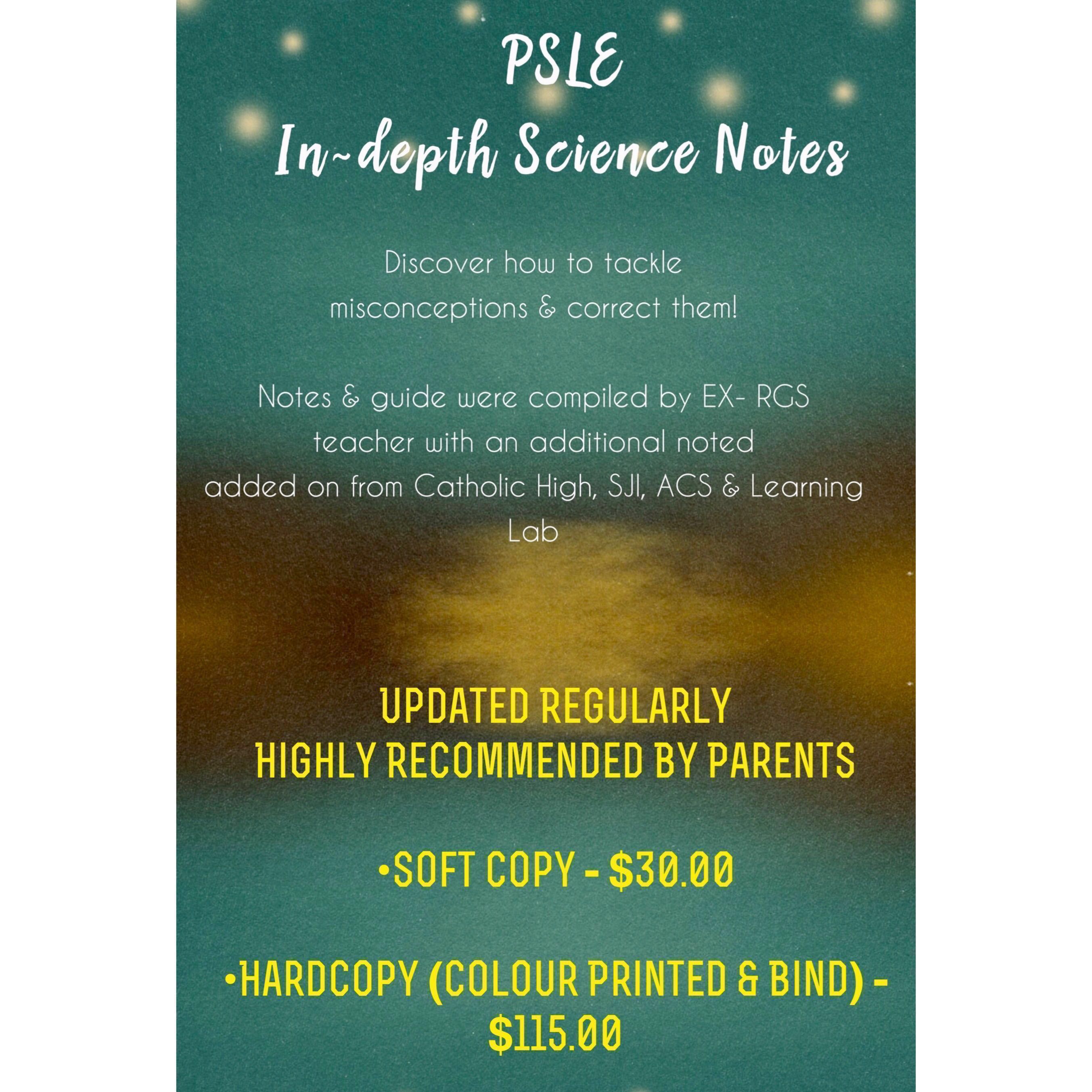 Psle Science Notes Pdf