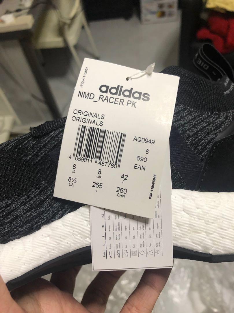 Adidas originals nmd racer pk trainers in black aq0949 hotsell