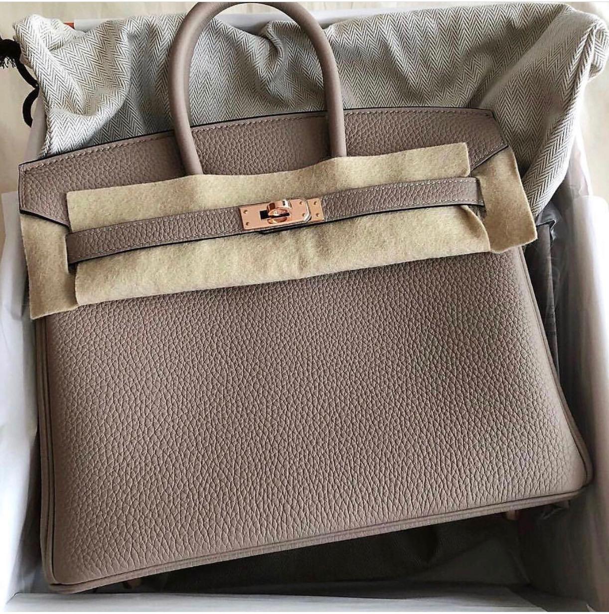 Hermes Birkin 25 togo Etoupe, Luxury, Bags & Wallets on Carousell