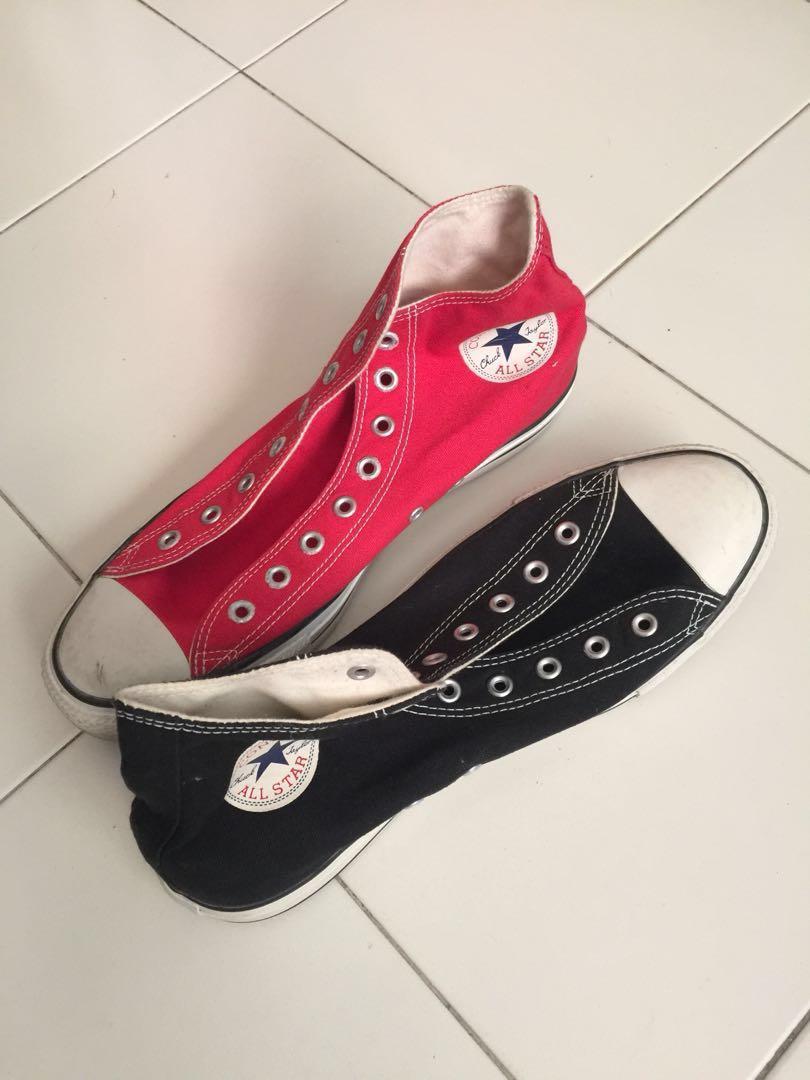 converse shoes red and black