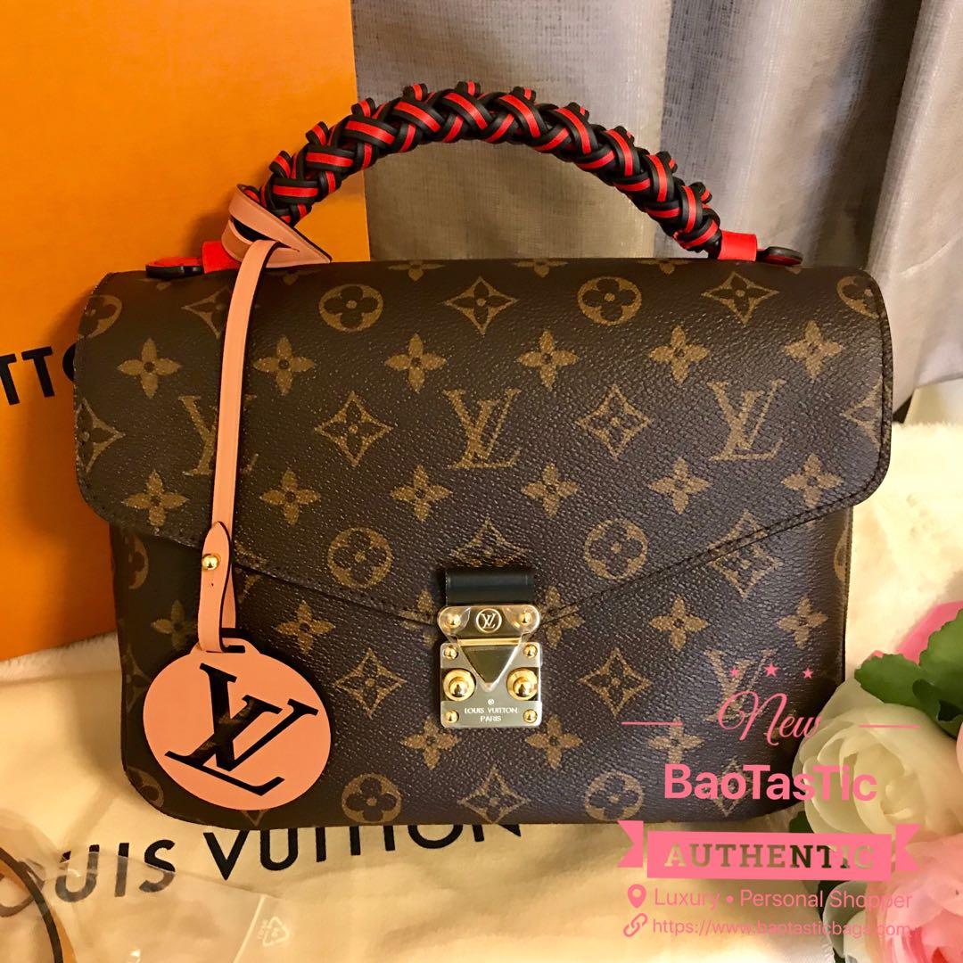 Louis Vuitton, Bags, Louis Vuitton Pochette Metis Braided Coquelicot