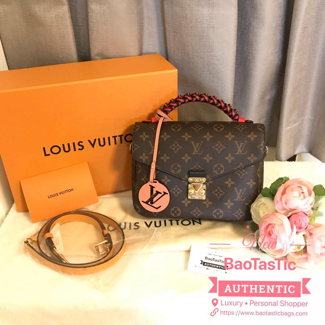 Louis Vuitton Tan Monogram Empreinte Leather Pochette Metis with Braided  Handle