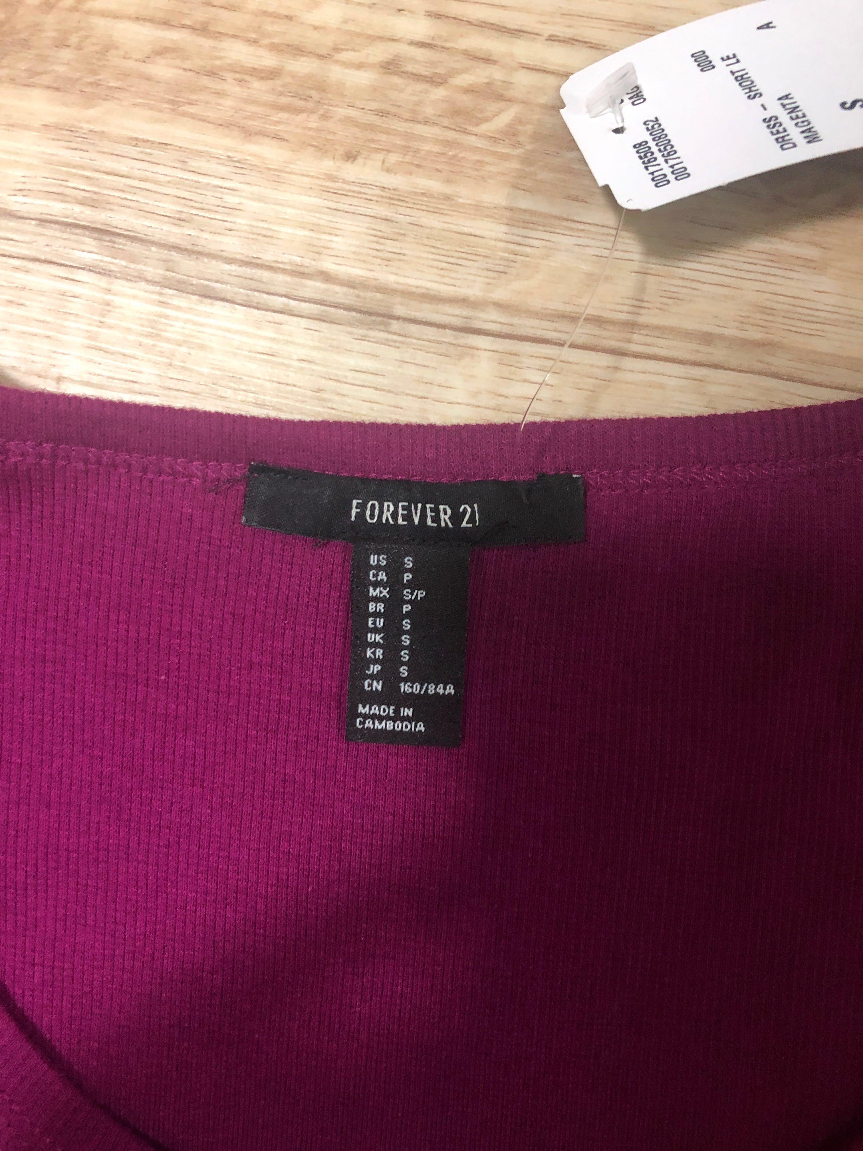 BNWT Forever 21 Bodycon Dress Magenta Women s Fashion Dresses Sets Dresses on Carousell