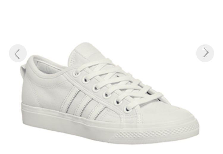 Adidas nizza trainers hot sale white mono
