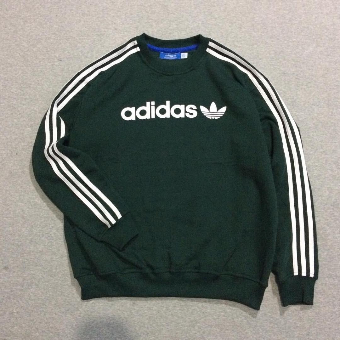 adidas army green sweater