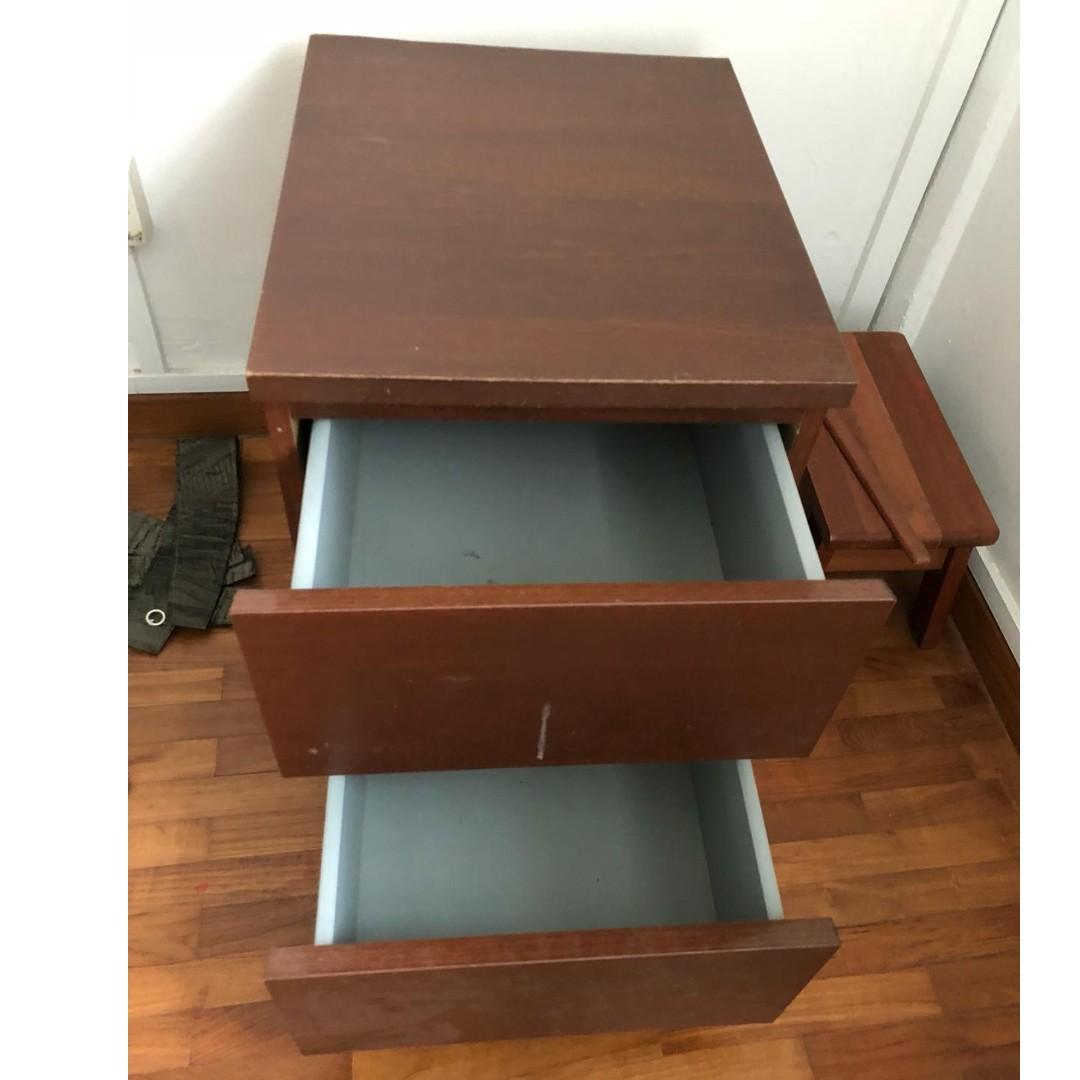 Free Ikea Malm 2 Drawer Bedside Table Furniture Shelves