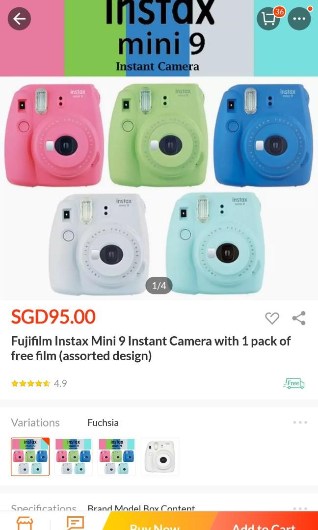 Fujifilm Instax Mini 9 Camera Black Friday Photography Cameras Others On Carousell