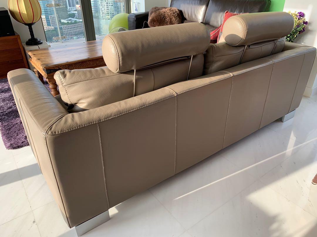 Giormani Leather Sofa, Furniture & Home Living, Furniture, Sofas on