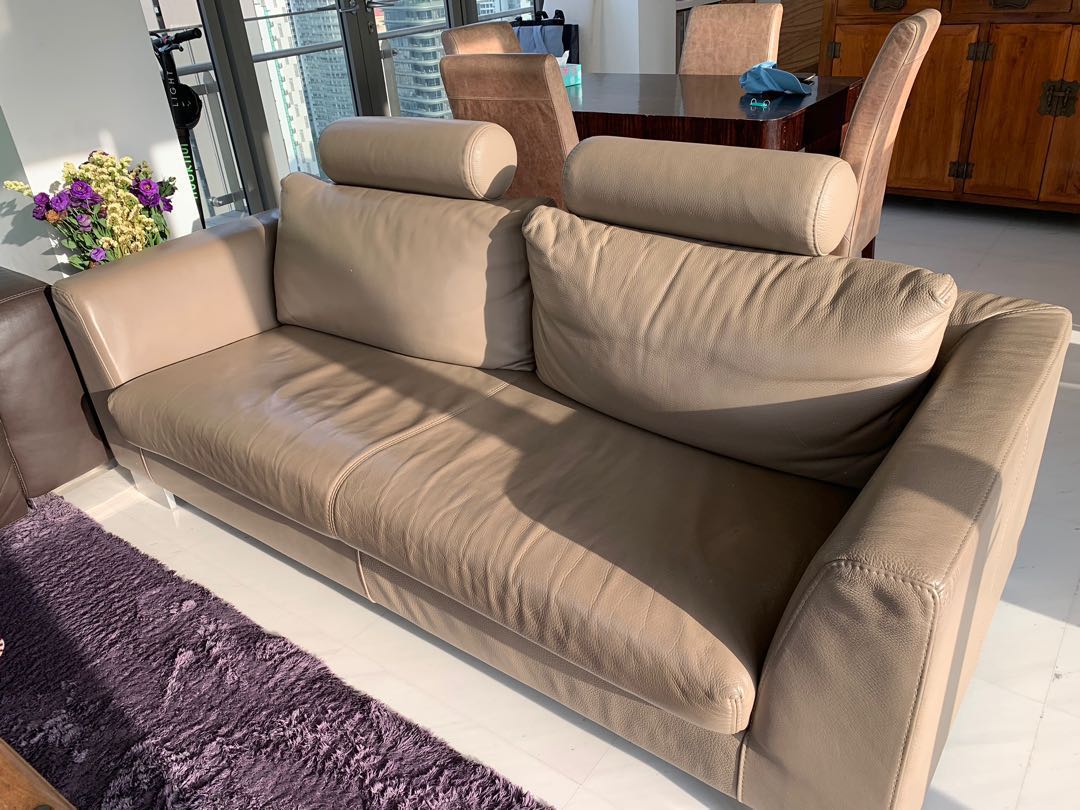 Giormani Leather Sofa, Furniture & Home Living, Furniture, Sofas on