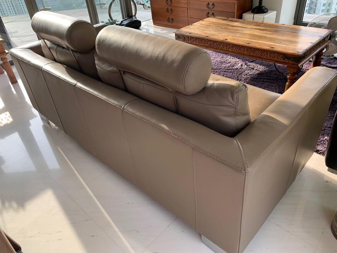 Giormani Leather Sofa, Furniture & Home Living, Furniture, Sofas on