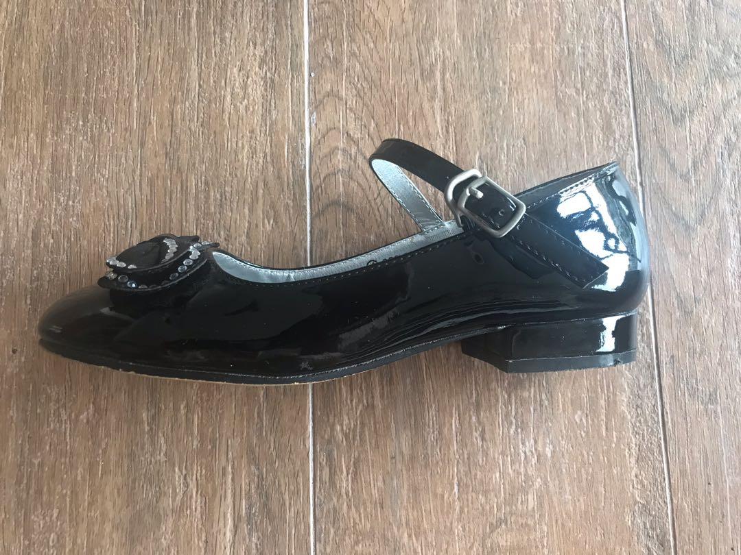 Girls black party shoes sales