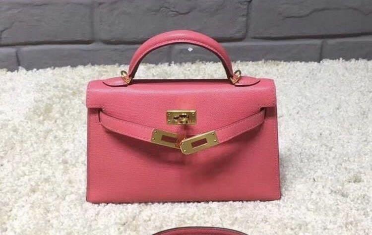 Pre-owned Hermes Kelly 20 Rouge de Coeur Chevre Mysore Gold Hardware in  2023