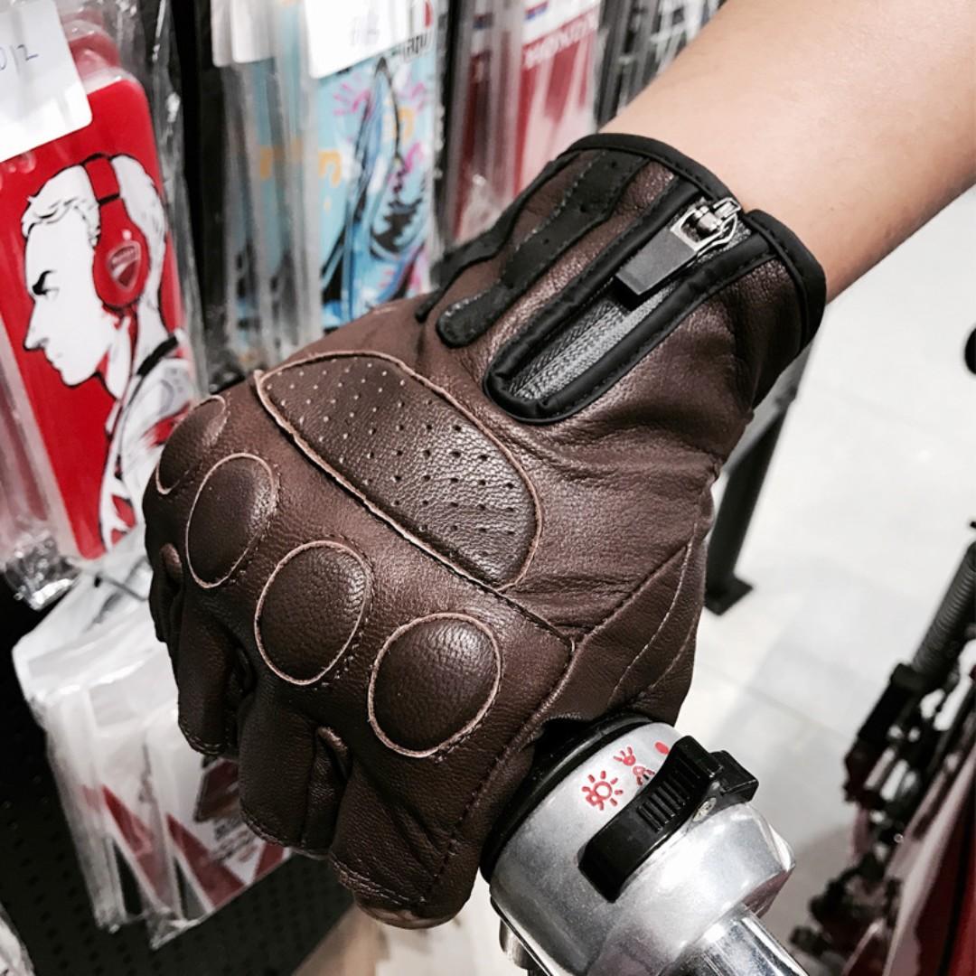 Vintage leather online motorcycle gloves