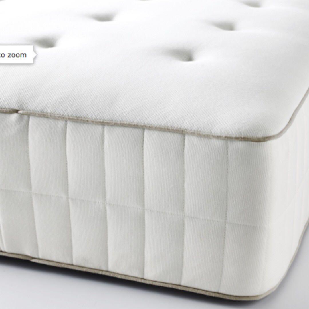 Ikea Hokkasen Pocket Spring Mattress Firm White W Delivery Furniture Beds Mattresses On Carousell